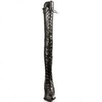 Сапоги ITALI NEGRO Y PIEL ELASTICA NEGRA, MALICIA TACON New Rock M.9026-C10 - маленькая картинка