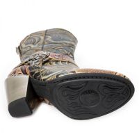 Сапоги MEXICO CUERO, TEXAS NEGRO TACON BULL ACERO New Rock M.BULL014-S1 - маленькая картинка