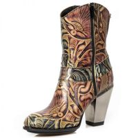 Сапоги MEXICO CUERO, TEXAS NEGRO TACON BULL ACERO New Rock M.BULL014-S1 - маленькая картинка