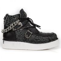 Кеды FLORAL NEGRO, CRUST NEGRO, FLORAL DENIM NEGRO, N New Rock M.CRP050-S1 - маленькая картинка