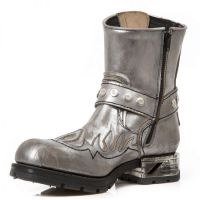 Казаки VINTAGE RASPADO ACERO VIVO ACERO MOTOROCK NEGRO New Rock M.MR041-C4 - маленькая картинка