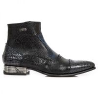  PITON NEGRO GRAFITO REVESS AZUL PITONE NEGRO BOX - 