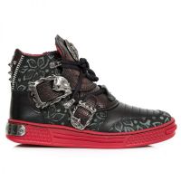 Кеды FLORAL NEGRO CRUST NEGRO BRUMA BOX METAL ROJO, 20 DAYS SERVICE TIME New Rock M.PS049-C7 - маленькая картинка