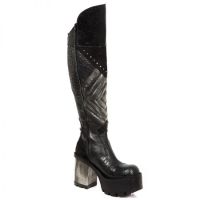 Сапоги PITONE NEGRO FLORAL ANTE NEGRO PITON WILD NEGRO New Rock M.SEVE33-C1 - маленькая картинка