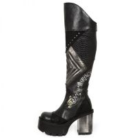 Сапоги PITONE NEGRO FLORAL ANTE NEGRO PITON WILD NEGRO New Rock M.SEVE33-C1 - маленькая картинка