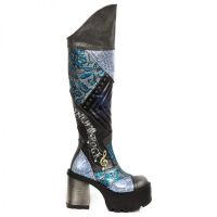 Сапоги BOX PLANE GRABADO DIAMANTE PITONE AZUL REVESS AZ New Rock M.SEVE33-C2 - маленькая картинка