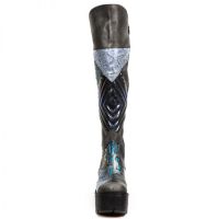 Сапоги BOX PLANE GRABADO DIAMANTE PITONE AZUL REVESS AZ New Rock M.SEVE33-C2 - маленькая картинка