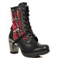 Сапоги ITALI NEGRO TELA ESCOCESA ROJA TRAIL NEGRO-2 New Rock M.TR027-S1 - маленькая картинка