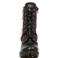 Сапоги ITALI NEGRO TELA ESCOCESA ROJA TRAIL NEGRO-2 New Rock M.TR027-S1 - маленькая картинка