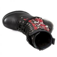 Сапоги ITALI NEGRO TELA ESCOCESA ROJA TRAIL NEGRO-2 New Rock M.TR027-S1 - маленькая картинка