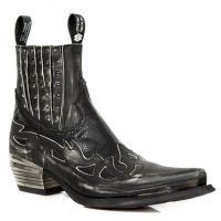 Казаки VINTAGE RASPADO NEGRO, PITONE NEGRO, WEST NEGRO New Rock M.WST047-S2 - маленькая картинка