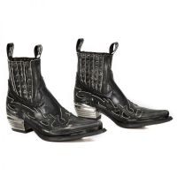 Казаки VINTAGE RASPADO NEGRO, PITONE NEGRO, WEST NEGRO New Rock M.WST047-S2 - маленькая картинка