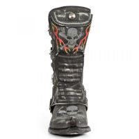 Казаки M.WST022-S1 VINTAGE RASPADO NEGRO BORDADOS GRIS LLAMAS FUEGO New Rock M.WST022-S1 - маленькая картинка
