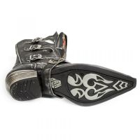 Казаки M.WST022-S1 VINTAGE RASPADO NEGRO BORDADOS GRIS LLAMAS FUEGO New Rock M.WST022-S1 - маленькая картинка