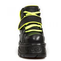 Ботинки M.1077-S1 CRUST NEGRO, RIBETE FLUOR AMARILLO, TURBO NEGRO New Rock M.1077-S1 - маленькая картинка
