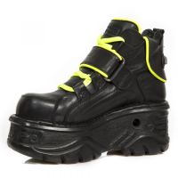 Ботинки M.1077-S1 CRUST NEGRO, RIBETE FLUOR AMARILLO, TURBO NEGRO New Rock M.1077-S1 - маленькая картинка