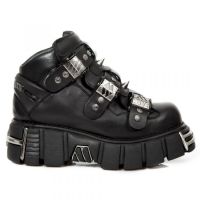 Ботинки M.135-S1 ITALI NEGRO NOMADA NEGRO TOWER NEGRO ACERO New Rock M.135-S1 - маленькая картинка
