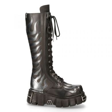 Сапоги M.350-C1 CRUST NEGRO Y PULIK ACERO, TOWER NEGRO ACERO New Rock M.350-C1 - маленькая картинка