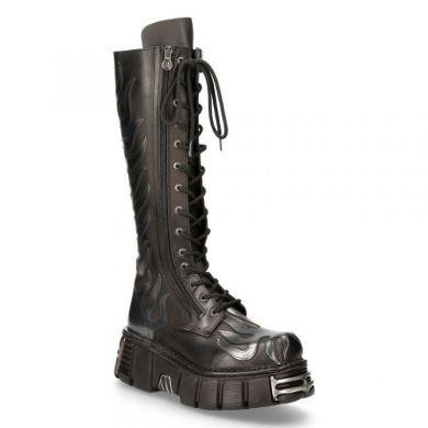 Сапоги M.350-C1 CRUST NEGRO Y PULIK ACERO, TOWER NEGRO ACERO New Rock M.350-C1 - маленькая картинка