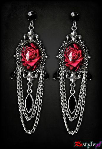 Серьги Red Rose Romantic Earrings in Victorian style Re-Style Red Rose Romantic Earrings in Victorian style Изображение 1