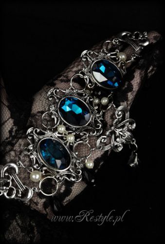   Turquiose choker "DARK DESIRES-CYAN" gothic necklace Re-Style Turquiose choker "DARK DESIRES-CYAN" gothic necklace  5