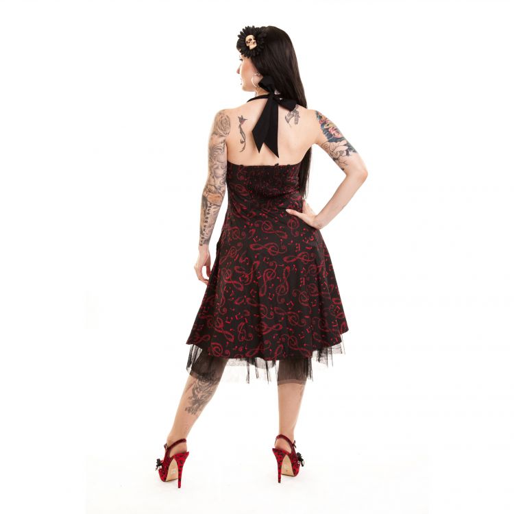  KASIE DRESS LADIES RED/BLACK Rockabella D-KASIE-RB  2