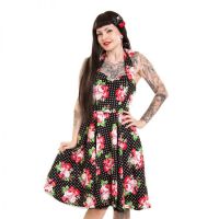  ANNABELLA DRESS LADIES BLACK ROSE POLKA - 
