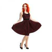  DONNA DRESS LADIES CHERRY BLACK/RED - 