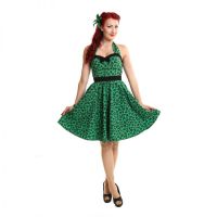  DONNA DRESS LADIES HEART LEO GREEN - 