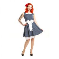 FELICIA DRESS LADIES POLKA BLUE WHITE - 