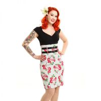  ALYSON SKIRT LADIES ROSE POLKA WHITE - 