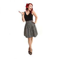  BUFFY SKIRT LADIES GINGHAM BLACK - 