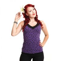  CHRISTAL TOP LADIES HEART LEO PURPLE - 