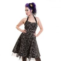  KASIE DRESS LADIES BLACK/WHITE - 