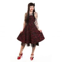  KASIE DRESS LADIES RED/BLACK - 