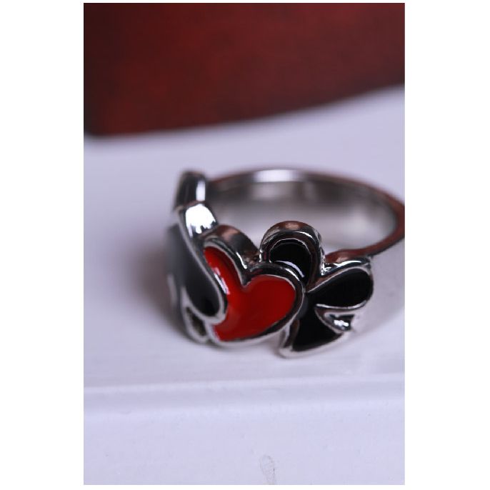 black heart red quare ring RQ-BL 1012sv  2