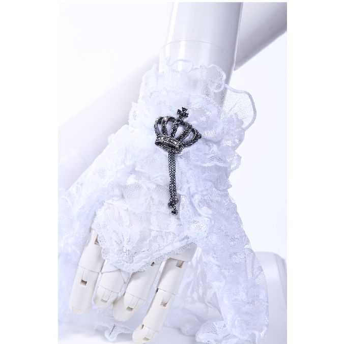  crown lace gloves RQ-BL 1018w  2