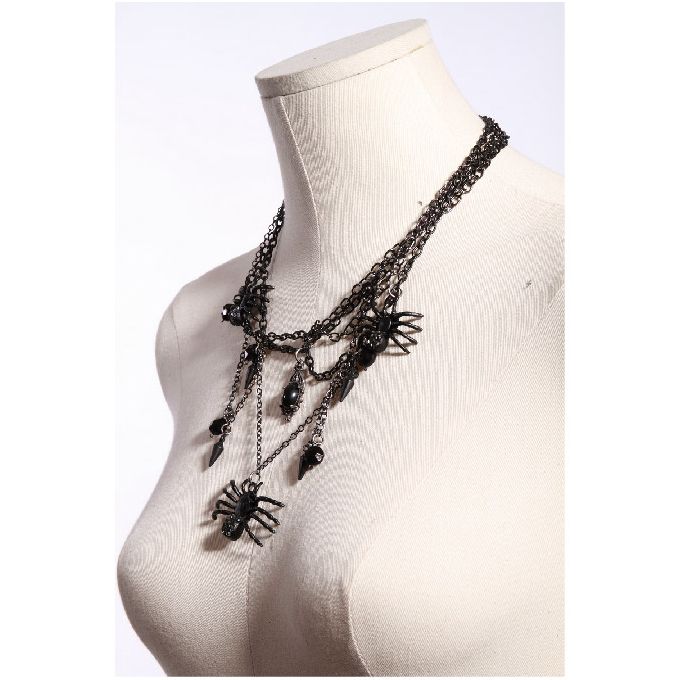  spiders beads necklace RQ-BL 1021bk  4
