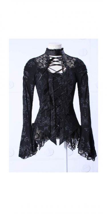  flora lace shirt RQ-BL 21037bk /  /  /  /  5