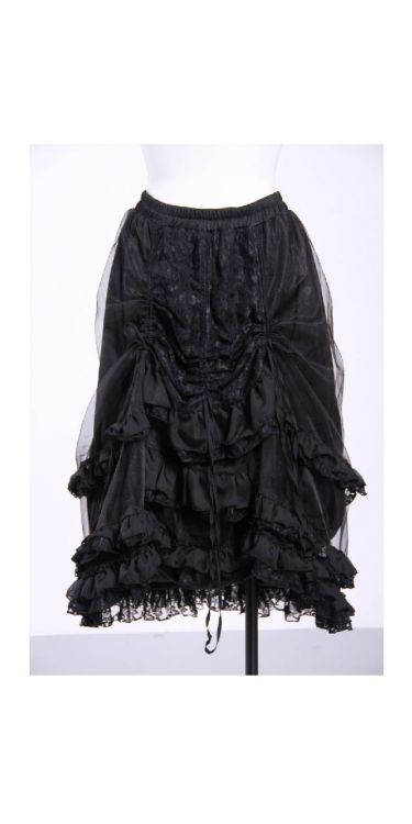  maxi ruffles skirt RQ-BL 21040bk /  /  /  /  7