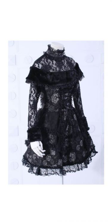  black roses dress RQ-BL 21051bg /  /  /  /  7