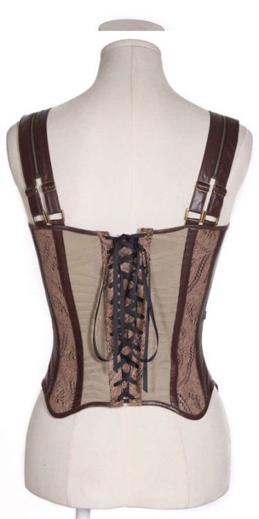  zipper up corset with shoulderer strap RQ-BL SP048cf /  /  /   /  2