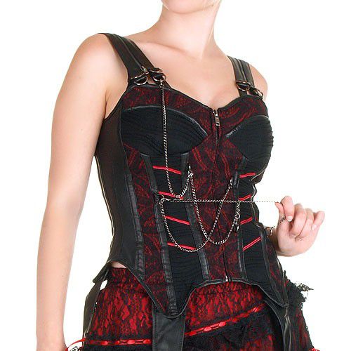  =zipper up corset with shoulderer strap= RQ-BL SP048br /  /  /  /  6