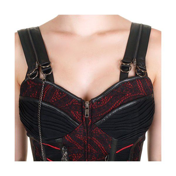  =zipper up corset with shoulderer strap= RQ-BL SP048br /  /  /  /  11