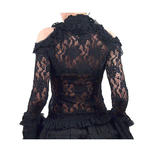  c  flora lace shirt RQ-BL 21060bk /  /  /  /  3