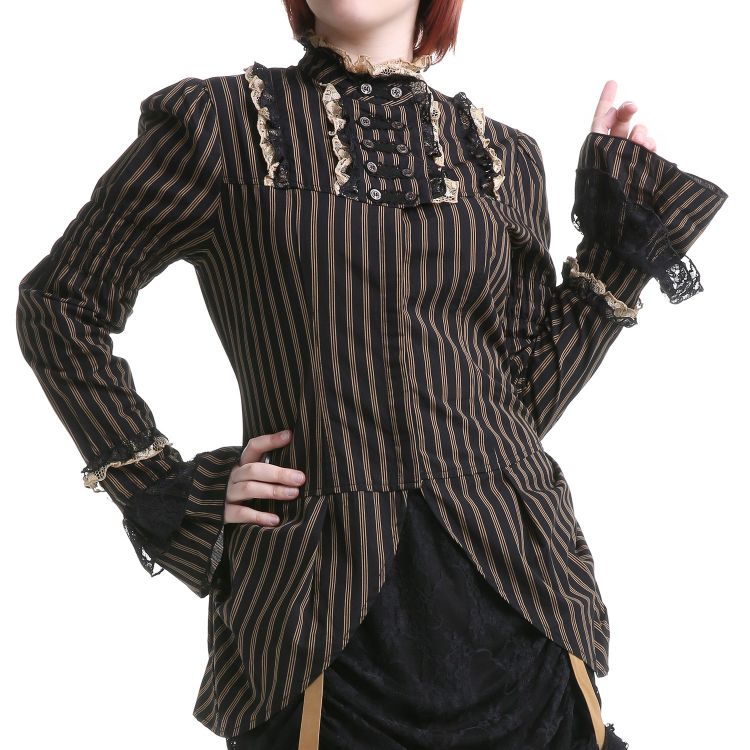  Strip shirt Coffee RQ-BL SP106cf  2