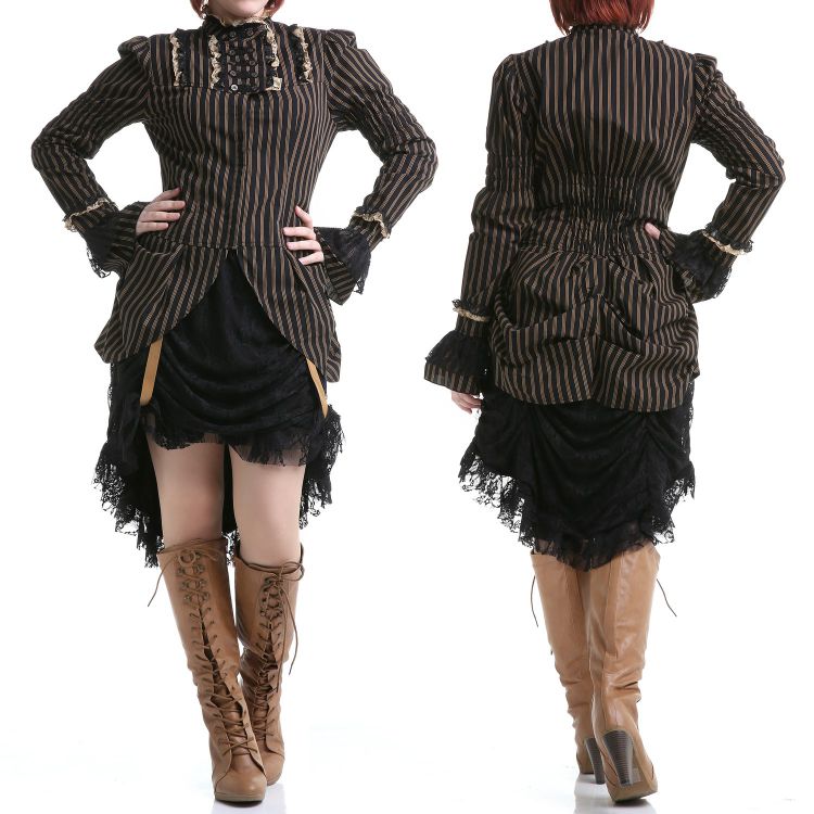  Strip shirt Coffee RQ-BL SP106cf  4