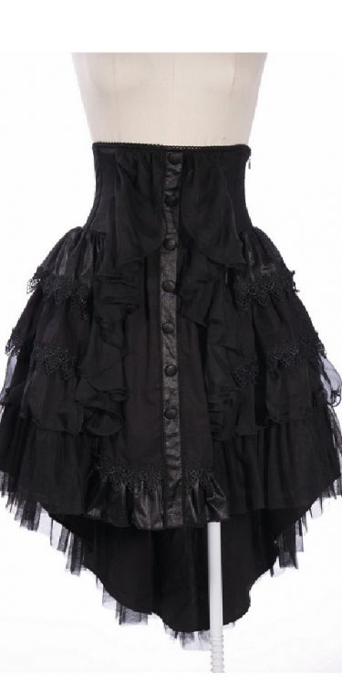  Gothic Half Long Skirt Black RQ-BL 21157bk  8