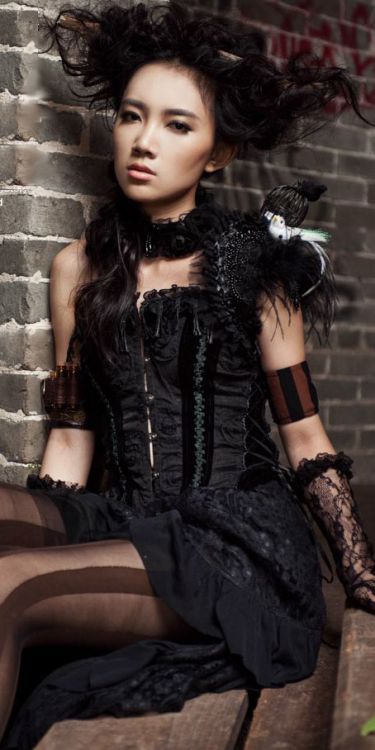  Stampunk Lace Long skirt Black RQ-BL SP067bk  6