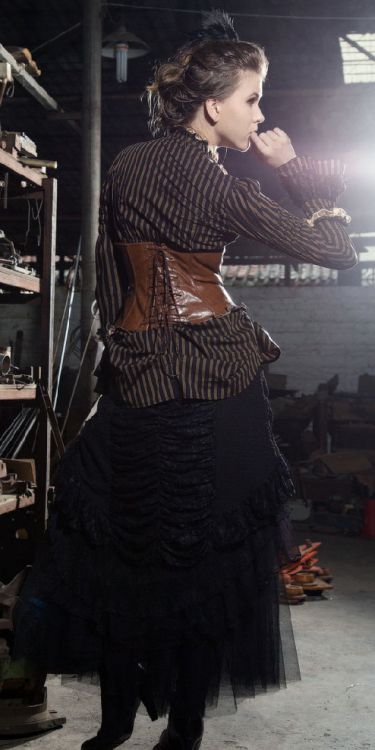  Steampunk Long Skirt Black RQ-BL SP120bk  4